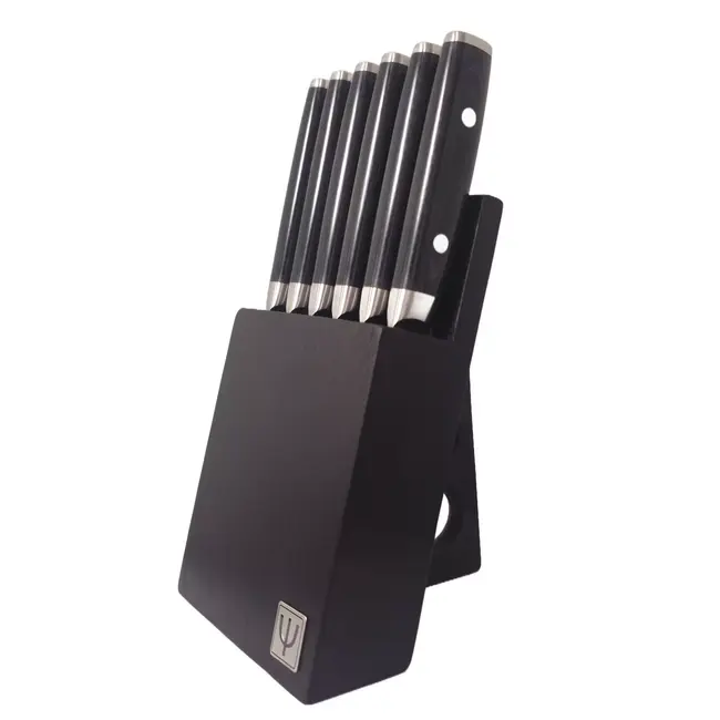 Yaxell Ran Steakmessen Set - 6 Messen met Houder - Japanse Kwaliteit