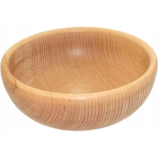 Glowel Massief beukenhouten schaaltje 18 cm als opvangschaal voor noten en schalen