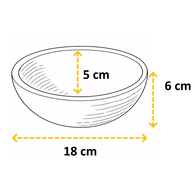 Glowel Massief beukenhouten schaaltje 18 cm als opvangschaal voor noten en schalen