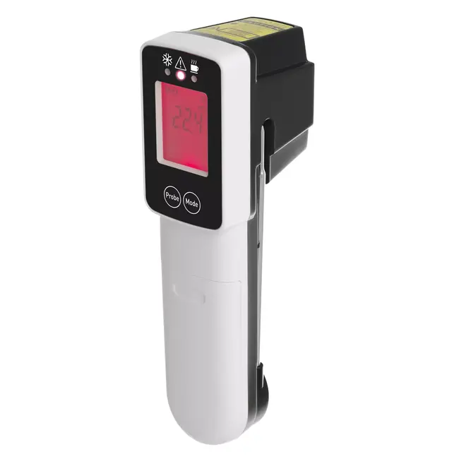 HENDI Infrarood thermometer met inklapbare sonde – HACCP controlelampje – Meetbereik -60°C tot 350°C