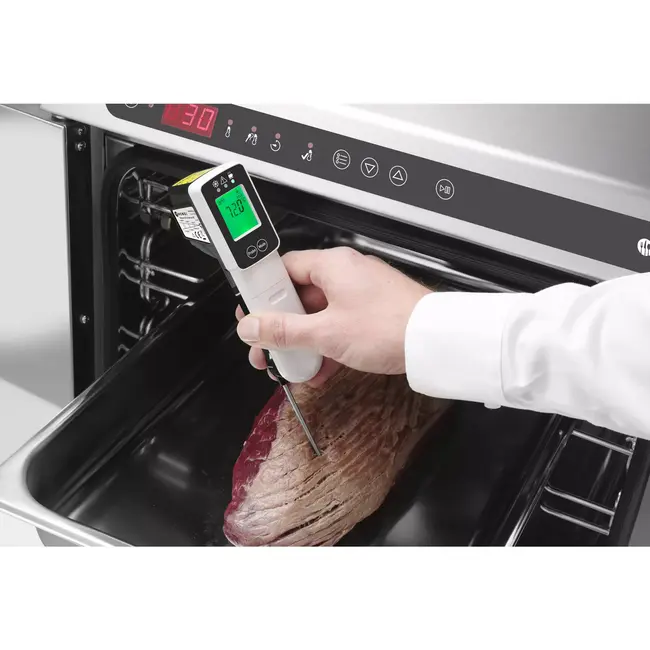 HENDI Infrarood thermometer met inklapbare sonde – HACCP controlelampje – Meetbereik -60°C tot 350°C