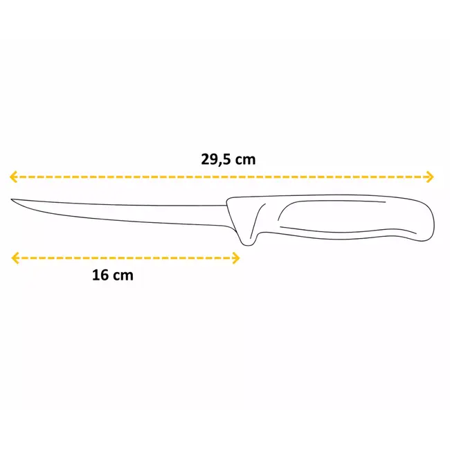 Eikaso Solingen Flexibel Fileermes 16 cm – Nauwkeurig en Comfortabel voor Vis en Vlees