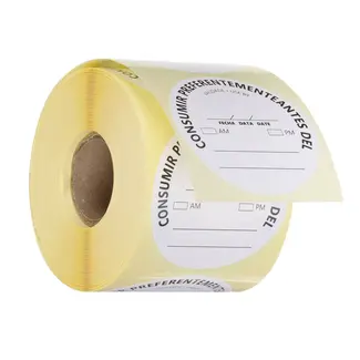 HENDI Voedselveiligheidsstickers, multifunctioneel, eenvoudig verwijderbaar, â€œGEBRUIKEN TOTâ€, HENDI, Wit, 500 st., âŒ€50mm