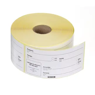 HENDI Houdbaarheidsstickers 100 x 50 mm wit – 500 papieren etiketten voor datering, identificatie en voedselopslag in keukens