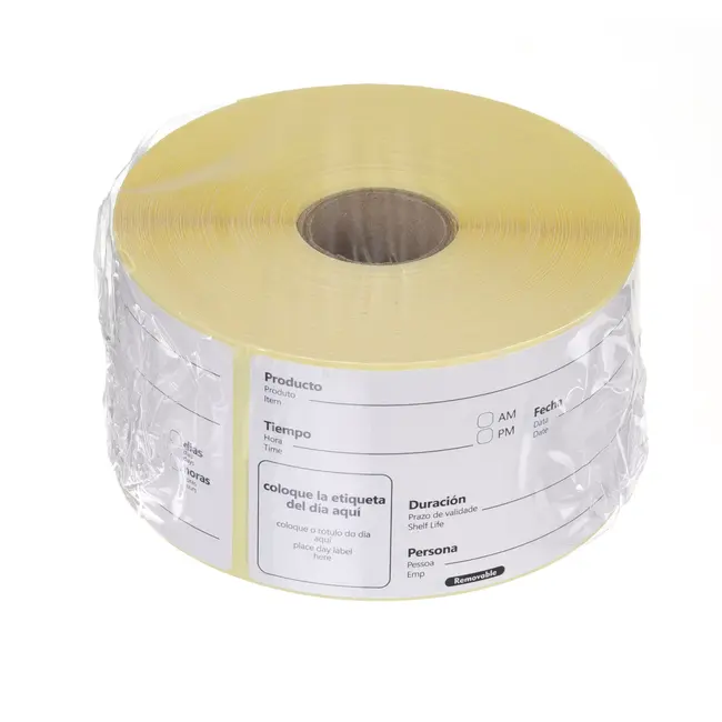 HENDI Houdbaarheidsstickers 100 x 50 mm wit – 500 papieren etiketten voor datering, identificatie en voedselopslag in keukens