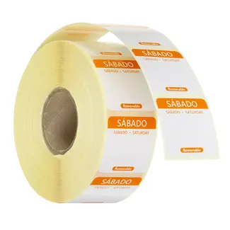 HENDI Voedselveiligheidsstickers, multifunctioneel, eenvoudig verwijderbaar , HENDI, Oranje, 1000 st., 25x25x(H)mm