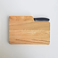 HOCHO Vanta Snijplank van eikenhout 300 x 200 x 15 mm met mesgleuf, inclusief Victorinox mes en unit box, om te snijden en serveren