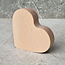 HOCHO Heart Houten hartje van beukenhout 100 x 90 x 20 mm, ruw en personaliseerbaar, ideaal voor QR-code, menu of tafelaanduiding