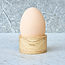 HOCHO Noire Houten eierhouder eikenhout diameter 50 mm hoogte 30 mm, hard wax, mooi voor ontbijt, brunch en paasdecoratie