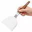 HENDI Teppanyaki spatel – roestvast staal – walnoothouten handgreep – 240x105 mm