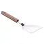 HENDI Teppanyaki spatel – roestvast staal – walnoothouten handgreep – 240x105 mm
