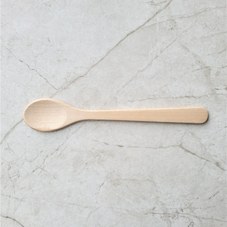 HOCHO Altum Beukenhouten lepel 295 x 60 x 7 mm met platte steel, voor roeren, omdraaien, smeren en serveren