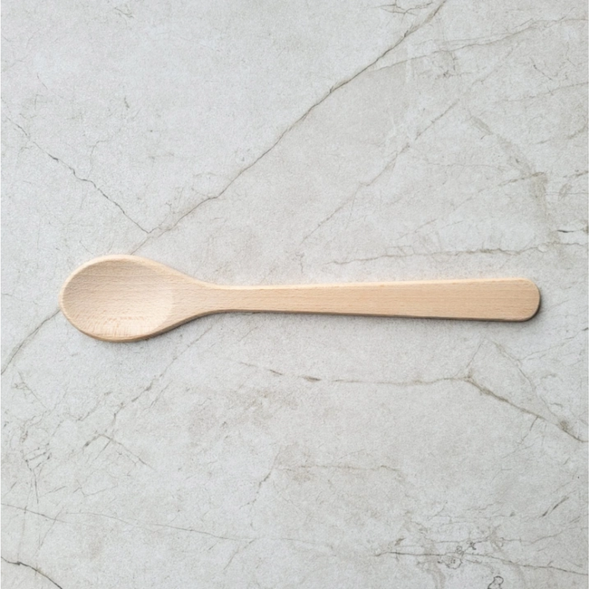 HOCHO Altum Beukenhouten lepel 295 x 60 x 7 mm met platte steel, voor roeren, omdraaien, smeren en serveren