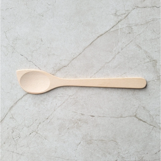 HOCHO Nexus beukenhouten lepel 295 x 60 x 7 mm, platte steel en hoornvormige kop, voor roeren, bakken, smeren en serveren