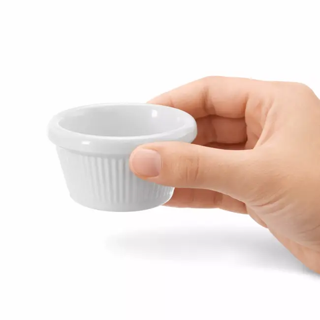 HENDI Ramekin – Hygiënisch en Stootvast – 35 ml – Geribbeld – Vaatwasserbestendig