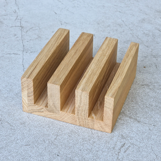 HOCHO Kubo Eikenhouten houder voor 3 planken 110 x 115 x 50 mm met hard wax afwerking, netjes en stabiel op het aanrecht