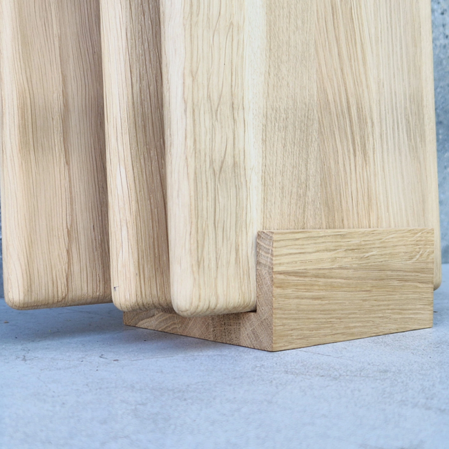 HOCHO Kubo  Eikenhouten houder voor 3 planken 110 x 115 x 50 mm met hard wax afwerking, netjes en stabiel op het aanrecht