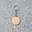 HOCHO Arden Houten sleutelhanger rond 40 mm van beukenhout, gelakt en zonder logo, ideaal voor gravure en promotie
