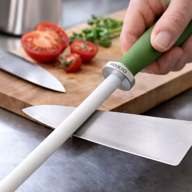IOXIO Keramische slijpstaaf wit met groen handvat - korrel F1000/J3000