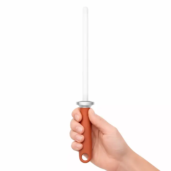 IOXIO Keramische slijpstaaf wit met oranje handvat - korrel F1000/J3000