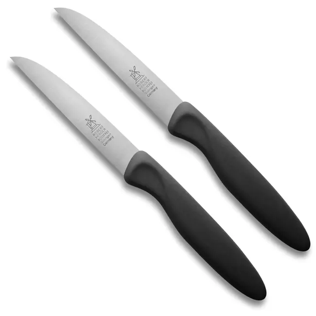 Robert Herder Molenmes – Schilmesje – Klassiker 1972 – RVS – Recht – Lemmet 85 mm – Kunststof Heft – Zwart – 2 stuks