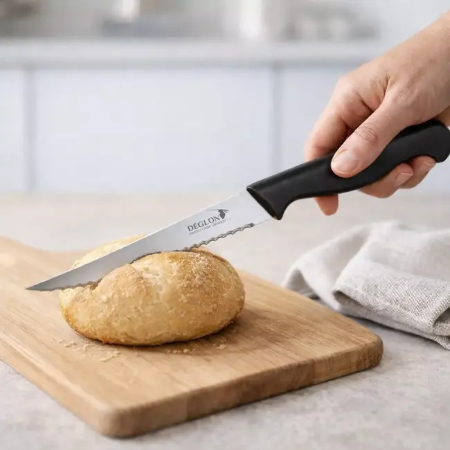 Déglon Microgetand steak- en tomatenmes – 11 cm – Zwart – Ergonomische grip