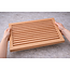 HOCHO Riven Broodsnijplank beukenhout 400 x 250 x 22 mm met kruimelopvang, paraffine olie afwerking en handige onderzijde grip