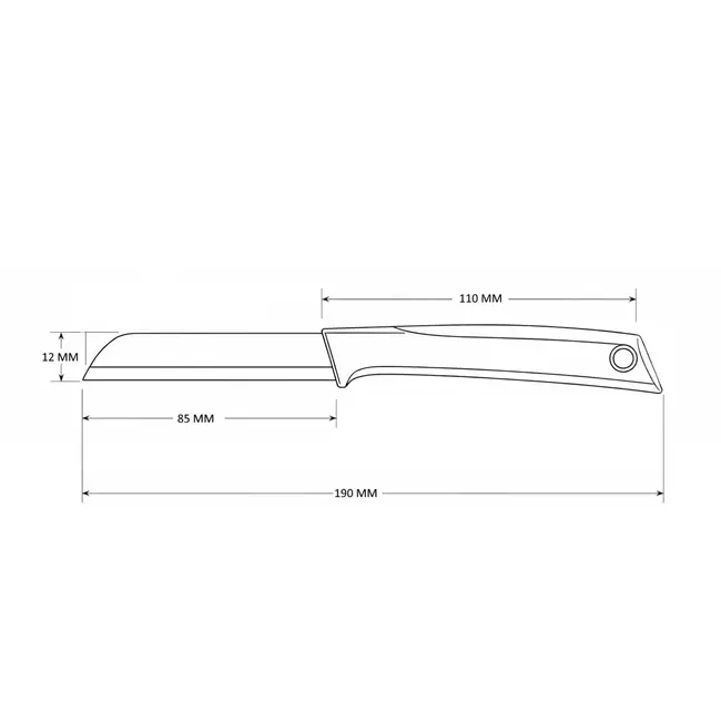 Solingen Schilmesje – RVS Glad – 19 cm met Blade Cover – Bi-Color Rood met Wit – 10 stuks