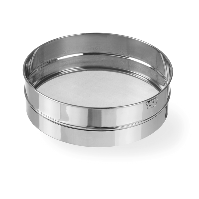 HENDI Ruime RVS bakkerszeef voor paneermeel ⌀ 410 mm, (H) 80 mm, vaatwasmachinebestendig