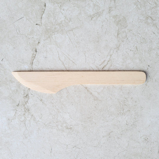 HOCHO Calyx Houten smeermesje van beukenhout 210 mm, brede smeerzijde, ideaal voor ontbijt en borrelplank