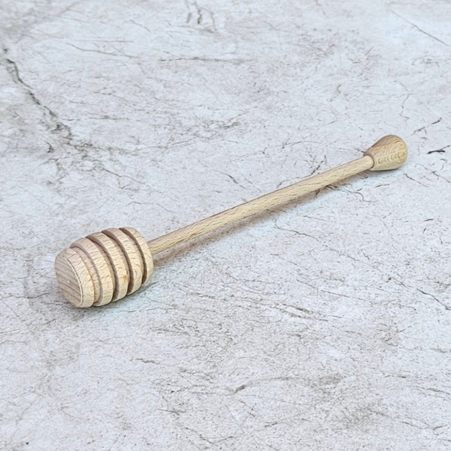 HOCHO Eclat Houten honinglepel van beukenhout 180 mm, ideaal voor thee, yoghurt en ontbijt