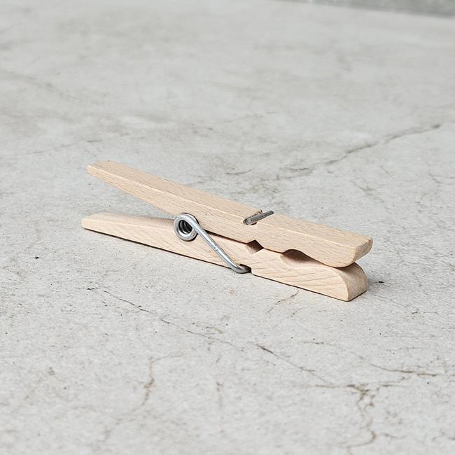 HOCHO Oriel Beukenhouten wasknijper 75 mm, smal model 75 x 9 x 15 mm voor ophangen en klemmen