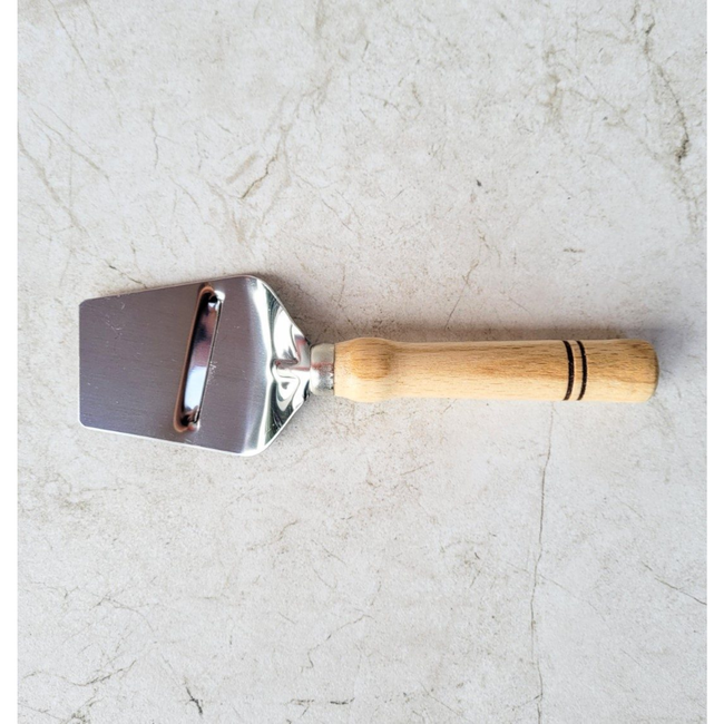 HOCHO Rovio kaasschaaf 175 mm met houten greep, metalen schaafblad voor nette plakken kaas