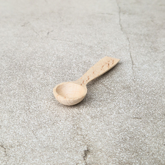 HOCHO Doria Houten doseerlepeltje van beukenhout 80 mm, compact en handig voor kleine voorraadpotten