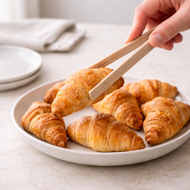 HOCHO Steno Houten tang van beukenhout 220 mm, smal en licht, ideaal voor brunch en buffet