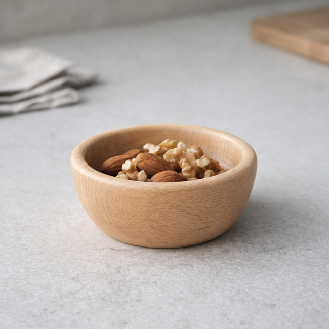 HOCHO Vitro Compact beukenhouten schaaltje 90 x 40 mm, naturel en geolied, voor tafel en keuken