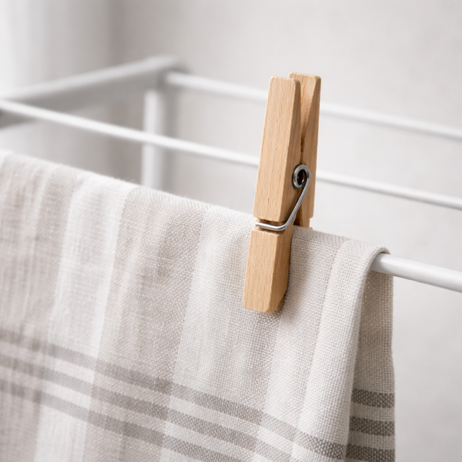 HOCHO Oriel Beukenhouten wasknijper 75 mm, smal model 75 x 9 x 15 mm voor ophangen en klemmen