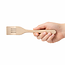 HOCHO Velin Gebogen beukenhouten spatel met sleuven 320 x 70 mm, naturel en onbehandeld