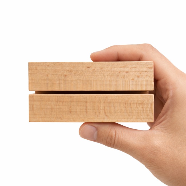 HOCHO Clari Beukenhouten menustandaard A4/3 met hardwax afwerking, groef 3,5 mm x 15 mm, 105 x 50 x 40 mm