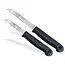 Solingen 3 delige keukenmessen set met 2 schilmessen en 1 tomatenmes 15 cm en 18 cm zwart