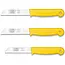 Solingen 3 delige keukenmessen set met 2 schilmessen en 1 tomatenmes 15 cm en 18 cm geel