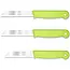 Solingen 3 delige keukenmessen set met 2 schilmessen en 1 tomatenmes 15 cm en 18 cm groen
