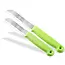 Solingen 3 delige keukenmessen set met 2 schilmessen en 1 tomatenmes 15 cm en 18 cm groen