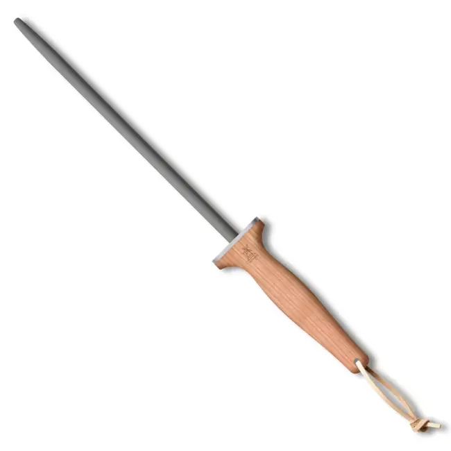 Lupodin Wetzstab aus Wolframkarbid Länge ca.245 mm, mit Griffschutzplatte Körnung ca. 800/1000 JIS, Griff Kirsche