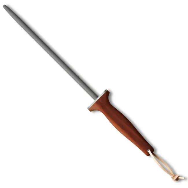 Lupodin Wetzstab aus Wolframkarbid Länge ca.245 mm, mit Griffschutzplatte Körnung ca. 800/1000 JIS, Griff Pflaume