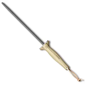 Robert Herder Lupodin Wetzstab aus Wolframkarbid Länge ca.245 mm, mit Griffschutzplatte Körnung ca. 800/1000 JIS, Griff Eisbuche