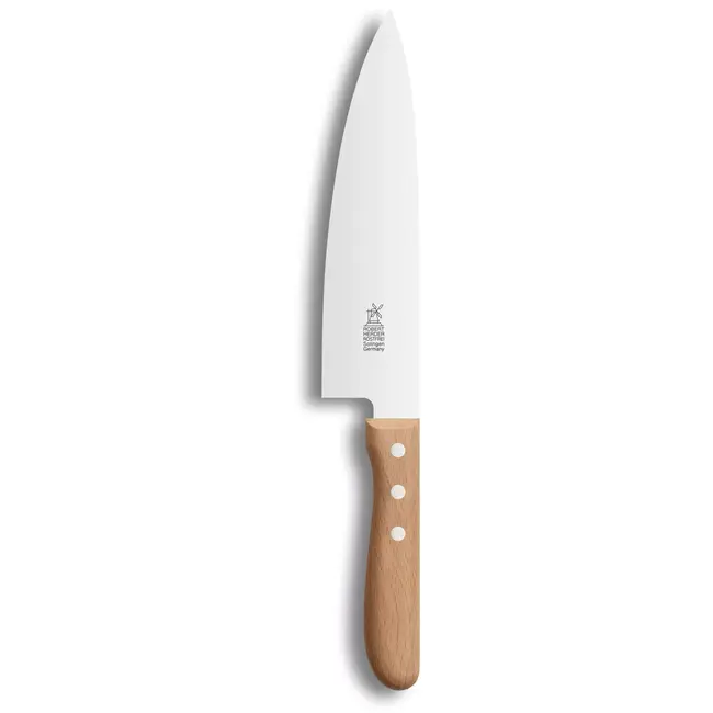 Robert Herder Heritage Koksmes – RVS – fijn gepolijst – Lemmet 18,5 cm – Heft Beukenhout