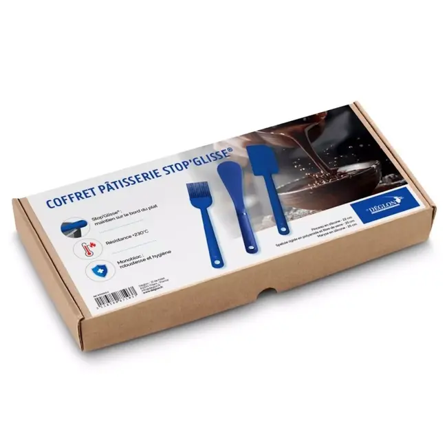 Déglon Stop'Glisse patisserieset 3-delig, maryse 25 cm, spatel 25 cm en silicone kwast, hittebestendig tot 230 °C