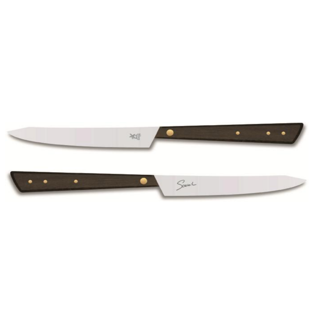 Robert Herder Steakmes – Breed – RVS – Glad – Lemmet 11 cm – Heft Ipé hout