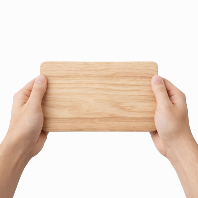 HOCHO Snijplank Kubo – Eikenhout – 250x180x15 mm – Tijdloos Design